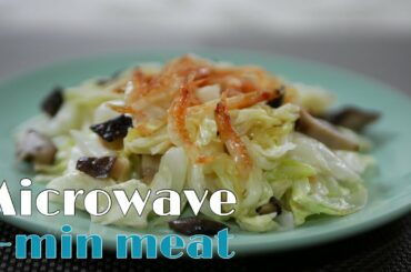 3-min Microwaveable Cabbage. easy healthy meals. 3分鐘微波高麗菜. 簡單煮健康吃
