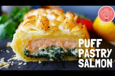Salmon Wellington Recipe | How to make puff pastry salmon