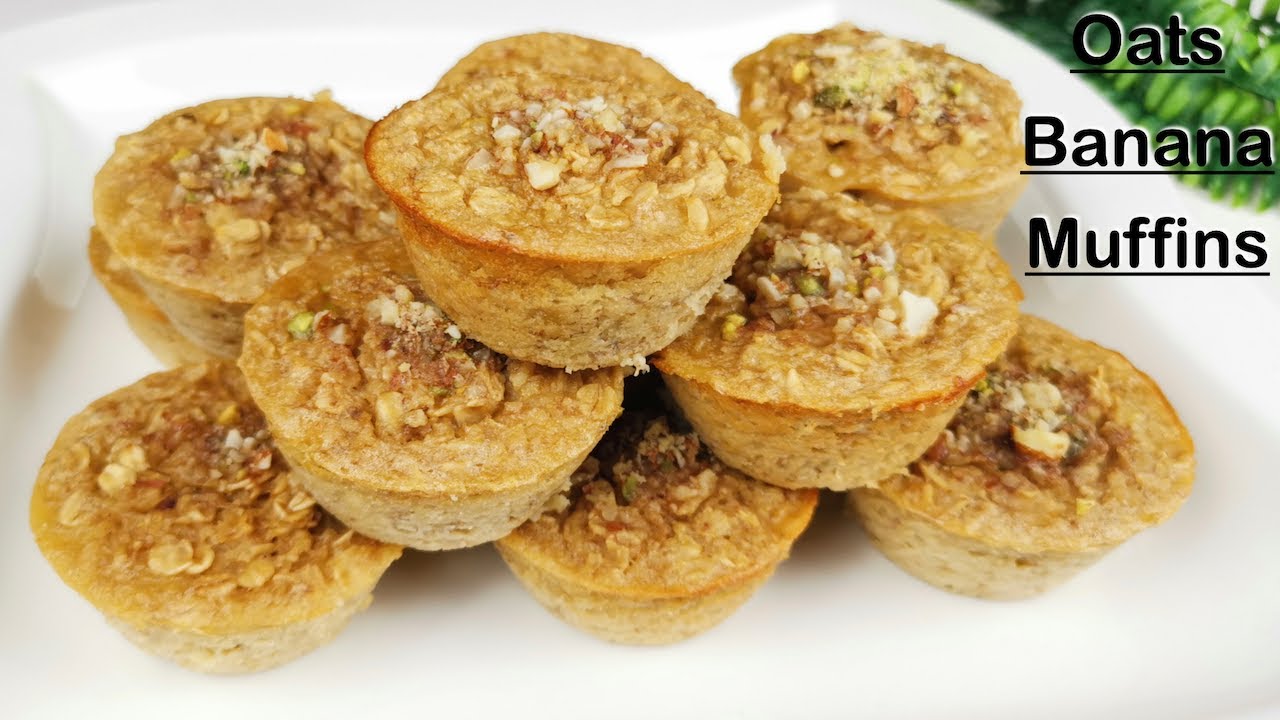 Healthy Oats Banana Muffins || Sugar free muffins || Breakfast Recipe ||Easy recipes Healthy Oats Banana Muffins || Sugar free muffins || Breakfast Recipe ||Easy recipes