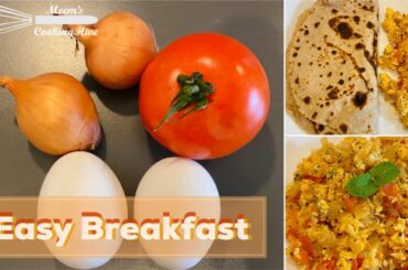 Easy Breakfast Eggs with Tomato & Onion | Healthy Breakfast | Serve with Bread/Roti
