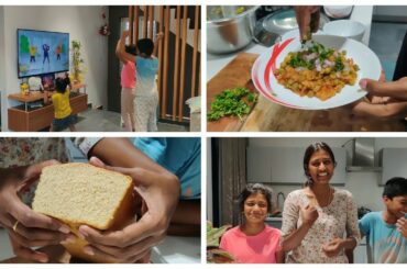 Full day routine vlog/Wheat honey bread/roadside peas masala/Can we help daily wages family?