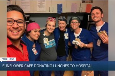 Sunflower Cafe donates lunches to hospital