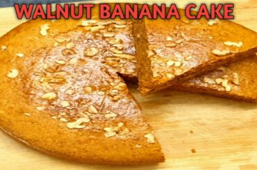 How to make Walnut Banana Cake -Whole Wheat - Egg Less - Healthy Food