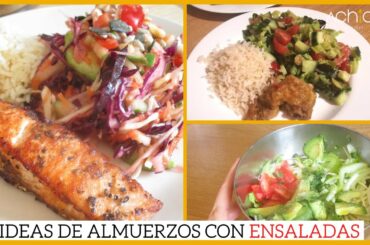 Ideas de ALMUERZOS con variedad de ENSALADAS | Estas ideas sencillas y prácticas te encantarán
