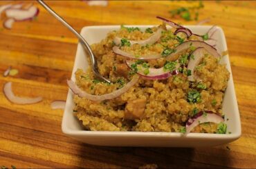 Quinoa and Pork Recipe - healthy cooking recipes -  fast dinner recipes - nutrition.