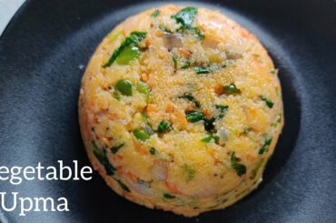 Vegetable Upma Recipe | Rava Upma | Suji Upma | Easy & Healthy breakfast Recipe| How to make Upma