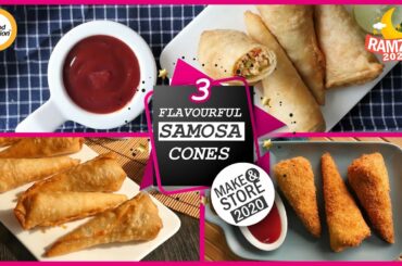 3 Flavourful Samosa Cones Make and Store Recipe By Food Fusion (Ramzan Specil Recipe)