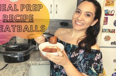 MEAL PREP RECIPE: Healthy Meatballs | CROCK POT | SLOW COOKER | Mauricette Diaz