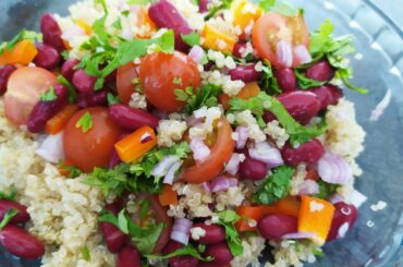 Quinoa salad/ Cherry tomato,parsley,bell pepper, parsley, kidney beans,onion |HEALTHY COOKING
