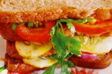 Simple Bread Sandwich|Veg Sandwich|How To Prepare Easy Veg Sandwich|