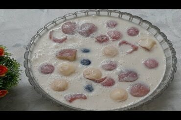 Mixed fruit bomb desserts /Healthy fruit desserts recipes/Fruit cream recipe /Coconut milk fruit