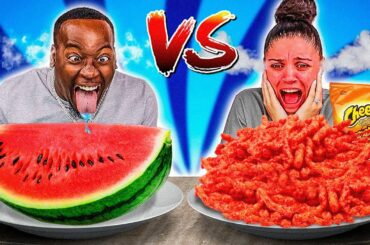 SPICY VS HEALTHY FOOD CHALLENGE