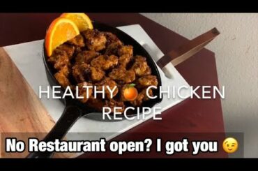 Healthy orange chicken recipe; it’s so crispy and delicious that you won’t believe it’s not fried!!