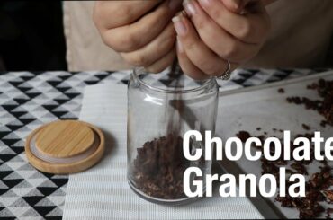 Easiest Chocolate Granola Recipe *Crunchy & Tasty* | Healthy Breakfast ideas | Oats recipe