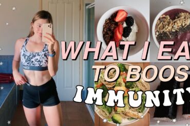 WHAT I EAT IN A DAY TO BOOST IMMUNITY *healthy & easy recipes
