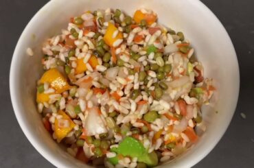 Healthy salad|twisted with puffed rice,avocado,mangoes| inspired by #streetbyte lazy cooking