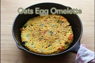 Oats Egg Omelette Recipe - How To Make Oats Omelette - Healthy Bachelor Recipes For Breakfast