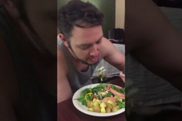 ASMR Eating - I eat a healthy salad while crying