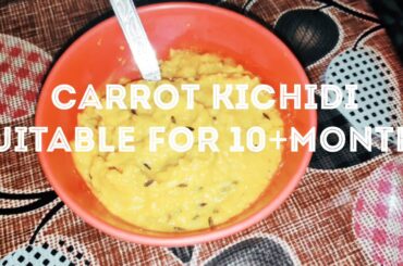 Carrot kichidi Recipe for Babies 10+Months |Baby Food | Lunch Ideas