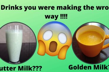 HEALTHY FAT LOSS DRINKS | TURMERIC MILK | BUTTERMILK | HOMEMADE DRINKS | AVOID CORONA DRINK.