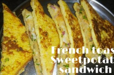 Healthy French toast sweet potato sandwich