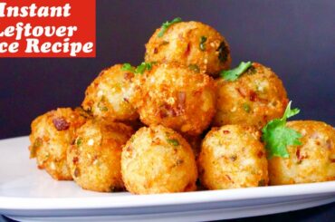 LockDown Recipes, Instant breakfast recipe, LeftOver Rice recipe, Indian spicy Rice Balls recipe