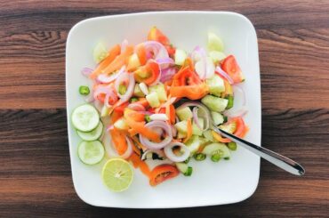 Cucumber carrot and tomato salad | Easy and healthy home made recipes | Food Book Recipes