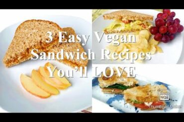 3 EASY VEGAN SANDWICH RECIPES YOU'LL LOVE!