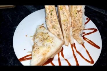 Chicken Cheese Sandwich Recipe in lockdown | Simple recipe of Cheesey sandwich | Kitchen With Saira