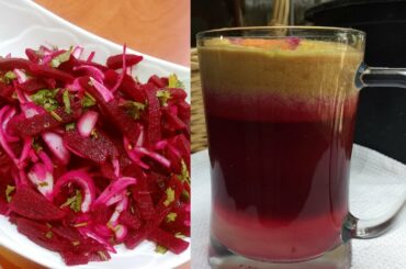 Weight Loss Red Detox Juice and Healthy Beetroot Salad - Dubai Kitchen