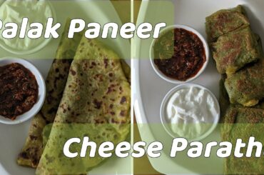 Palak Paneer Cheese Paratha, #palak #paratha #cheese Healthy Palak Paratha, Spinach Paneer  Cheese