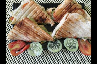 वेज ग्रिल्ड चीज़ सैंडविच घर पे बनाये(hindi) /veg  sandwich recipe indian