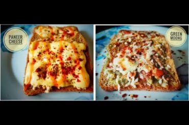 Bread Pizza Recipe 2 Ways | How to make bread pizza on tawa | Heathy Breakfast Ideas