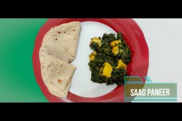 Saag Paneer recipe | Quick, easy and healthy dinner/ lunch ideas | Spinach Paneer Sabji