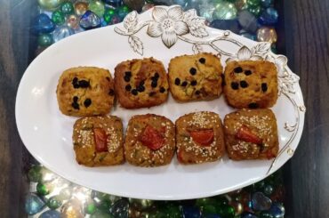 Healthy snacks recipe oats and Apple muffins and rava oats and veggies savoury muffins