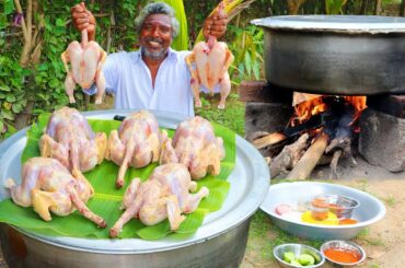 KING of STEAM CHICKEN | Healthy Steam Chicken Recipe | 10 Kg Whole Chicken Eating | Farmer Cooking