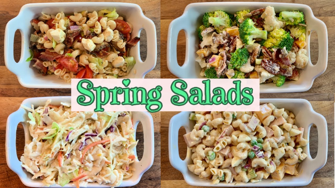 4 Keto Spring Salad Ideas / Southern Macaroni, BLT, Coleslaw, and Broccoli Salad 4 Keto Spring Salad Ideas / Southern Macaroni, BLT, Coleslaw, and Broccoli Salad