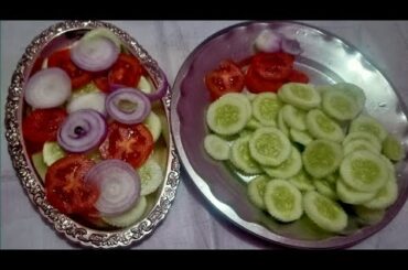 {Hindi} Vegetable Salad Recipe - How to Make Healthy Salad | Green Salad | Veg Salad | Salad Recipe