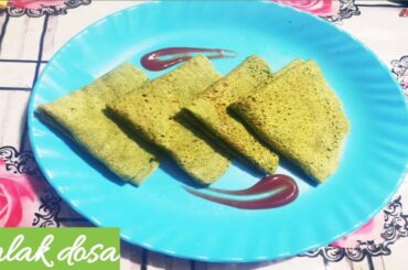 Palak dosa | Spinach Dosa | healthy breakfast recipe | #dosa #palakdosa