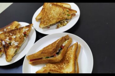 THREE SANDWICHES || Subraja's Kitchen || PANEER, CHEESE AND VEG || SIMPLE SNACKS BOX RECIPE