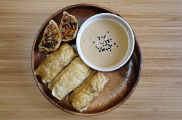 [ASMR Cooking] Yuba Rolls recipe (Healthy Bento Meal Prep) - Whole Food Plant-Based Vegan