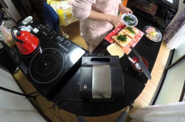 Egg, Spinach and Bacon Healthy Sandwich Maker Recipe for Breakfast