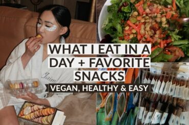 WHAT I EAT IN A DAY (VEGAN, HEALTHY, EASY MEALS & RECIPES)+ MY FAVORITE SNACKS | JAIME XIE