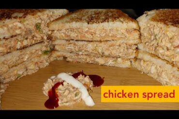chicken spread sandwiches/healthy and tasty breakfast ideas💞(pakistani food with amina)