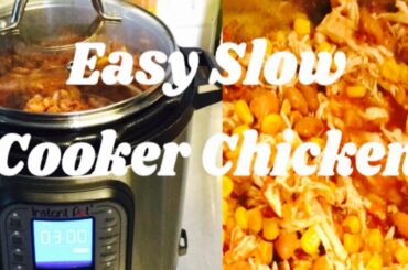 EASY SLOW COOKER / INSTANT POT SHREDDED CHICKEN BREAST RECIPE