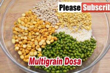 Healthy breakfast recipe || protein rich breakfast recipe/Multigrain Dosa.