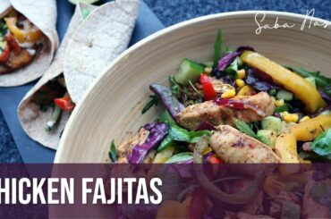 CHICKEN FAJITAS | The Best Fajita Salad + homemade seasoning I Saba Nasir