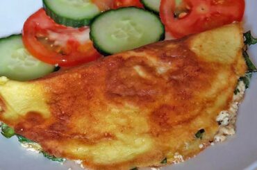 Spinach and Feta Omelette | Banting Breakfast Idea | Healthy Low Carb Recipe | Real Food