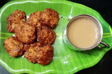 Crispy Cabbage Vadai recipe in Tamil / Easy Tea time Snacks / Healthy Veggie Snacks for kids