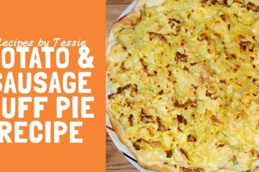 how to make POTATO & SAUSAGE PUFF PASTRY PIE - QUICK LUNCH / DINNER IDEAS | ALL ROUND DISH